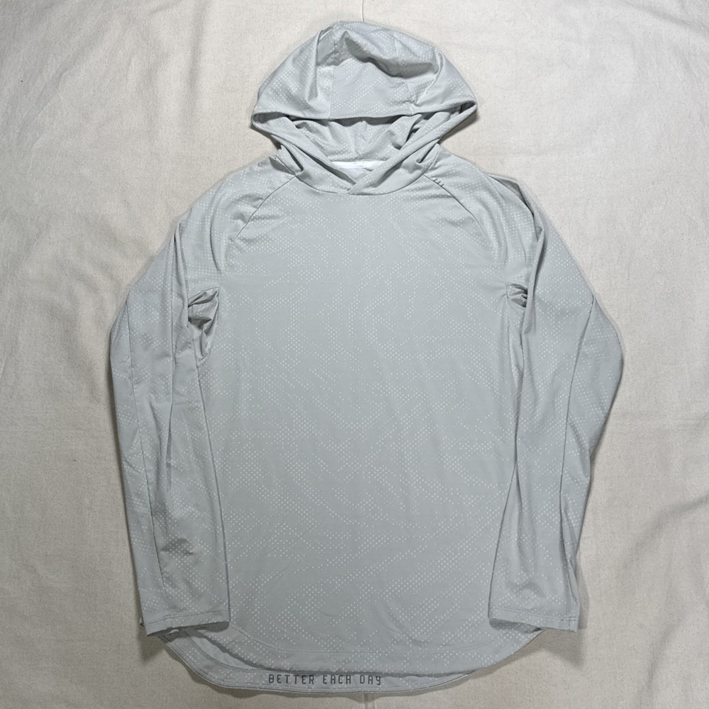 Lululemon Hoodie Mens Sm Gray License To Train Dry Sense Jersey Curved Hem